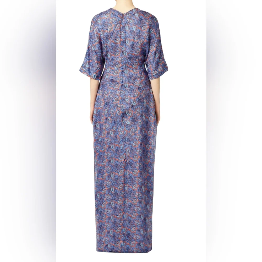 Tory Burch Blue and Red Maxi Dress